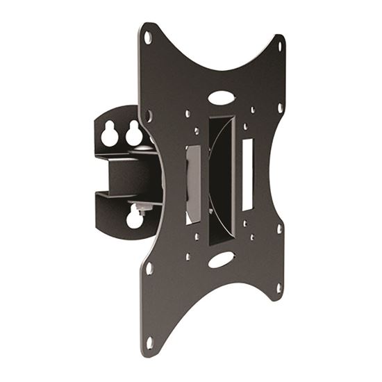 BRATECK 23''-42'' Pivoting wall mount bracket. Tilt and swivel. Supports VESA 75x75,100x100,200x100,200x200. Max Load 30Kgs. Hidden cable management. Colour Black. CDLCD-501A