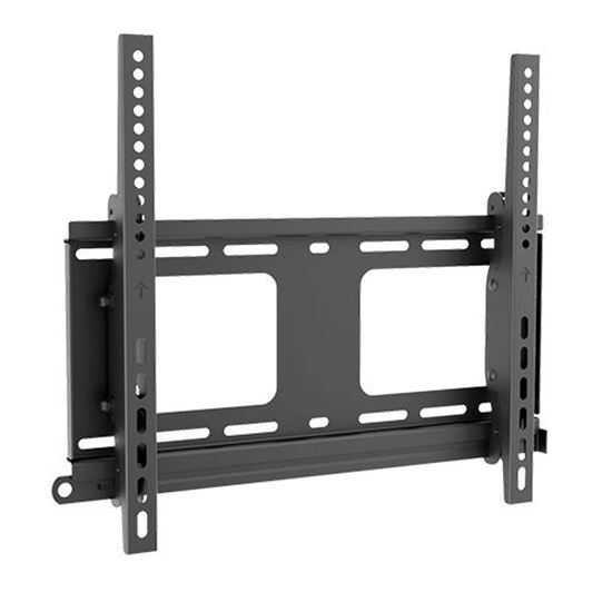 BRATECK 32''-55'' Anti-Theft Heavy Duty Tilting TV Wall Mount Bracket. Includes Locking Bar. Max Load 80Kgs. VESA Support up to 400x400. Post-install Leveling Adjustment. Black Colour. CDLP38-44AT