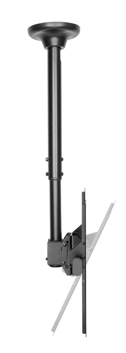 BRATECK 32''-55'' Telescopic full- motion ceiling mount. Max load: 50Kgs. VESA support up to 400x400. Profile: 560-910mm. Tilt & swivel. Hidden cable management Colour: Slate black. CDPLB-CE944-02S