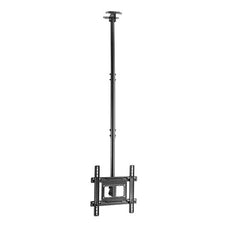 BRATECK 32-70" Telescopic Heavy Duty Tilt Ceiling Mount Bracket. Supports up to 50Kgs, Detachable VESA Plate, Cable Management, Adjustable Ceiling Plate. Extension 707-1577mm. Max VESA 400x400 CDPLB-CE1044-01