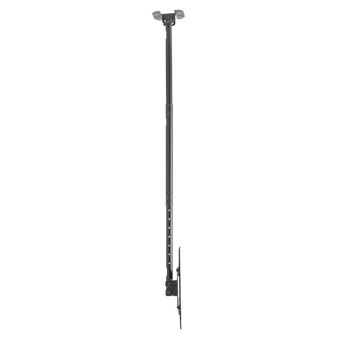 BRATECK 32-70" Telescopic Heavy Duty Tilt Ceiling Mount Bracket. Supports up to 50Kgs, Detachable VESA Plate, Cable Management, Adjustable Ceiling Plate. Extension 707-1577mm. Max VESA 400x400 CDPLB-CE1044-01
