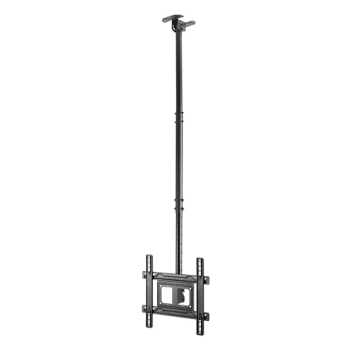 BRATECK 32-70" Telescopic Heavy Duty Tilt Ceiling Mount Bracket. Supports up to 50Kgs, Detachable VESA Plate, Cable Management, Adjustable Ceiling Plate. Extension 707-1577mm. Max VESA 400x400 CDPLB-CE1044-01
