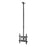 BRATECK 32-70" Telescopic Heavy Duty Tilt Ceiling Mount Bracket. Supports up to 50Kgs, Detachable VESA Plate, Cable Management, Adjustable Ceiling Plate. Extension 707-1577mm. Max VESA 400x400 CDPLB-CE1044-01