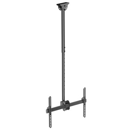 BRATECK 37''-70'' Ceiling Mount Bracket. Max Load: 50Kgs. VESA support up to: 600x400. Profile: 1060-1560mm. Hidden cable management. Colour: Slate black. CDPLB-CE946-01L