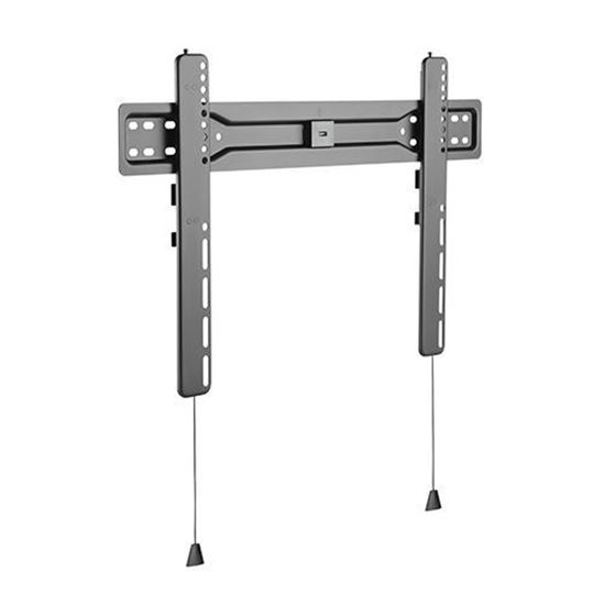 BRATECK 37''-70'' Ultra-Slim wall bracket. Max load: 35kg. VESA support up to: 600x400. Profile: 18mm. Curved display compatible. Colour: Black. CDLP57-46F