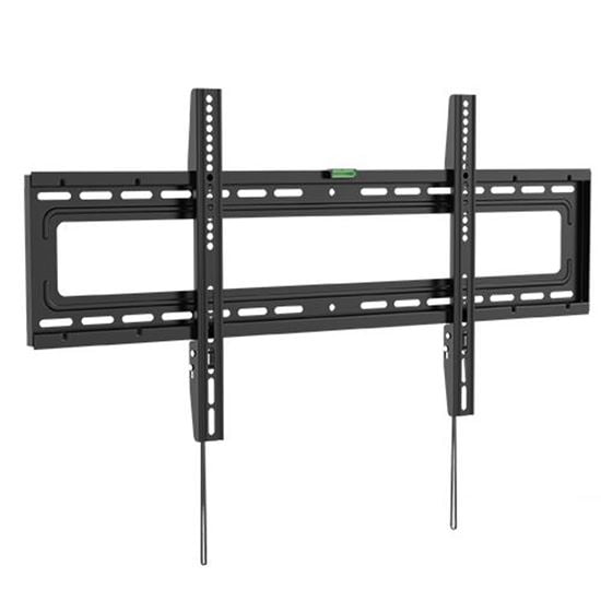 BRATECK 37"-80" Fixed Wall Mount TV Bracket. Max load: 50Kgs. VESA support up to 800x400. Built-in Bubble Level. Curved Display Compatible. Colour: Black. CDLP46-48F