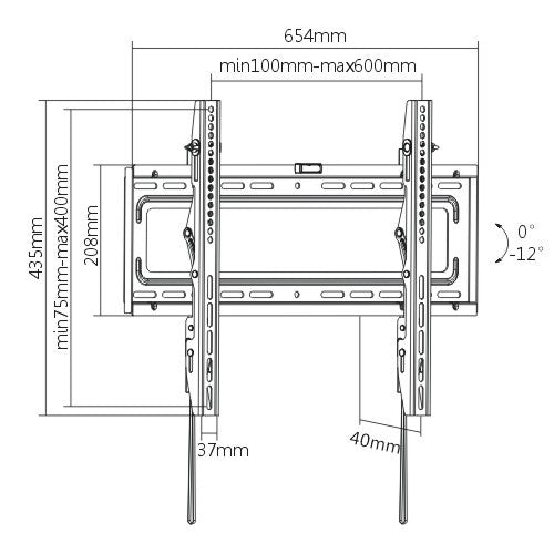 Brateck 40-70" Tilt TV Wall Mounting Bracket DVAF1041