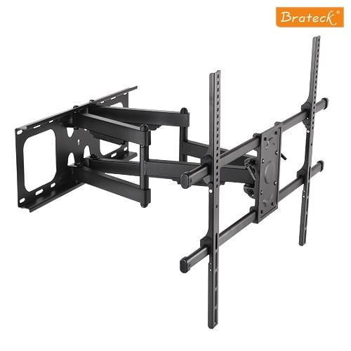 BRATECK 50"-90" Full-Motion Wall Mount Bracket. Max load: 75kg. VESA Support up to: 800x600. Max Arm Extension - 635mm. Curved Display Compatible. Colour: Black CDLPA49-686