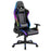 Brateck Gaming Chair, Built-in RGB Lights, Ergonomic Diamond Quilt PU Leather, Headrest & Lumber Support, Adjustable Tilt Back, Pneumatic Seat-Height Adjust, Height-Adjust Armrests, Black CDCH06-30