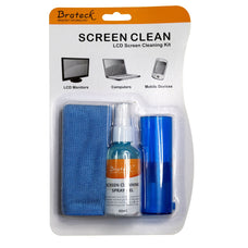 Brateck LCD Cleaning Kit, 60ml Non-drip Cleaning Liquid, Anti-static Brush, 20x20cm Microfiber Cloth CDCK-SC1