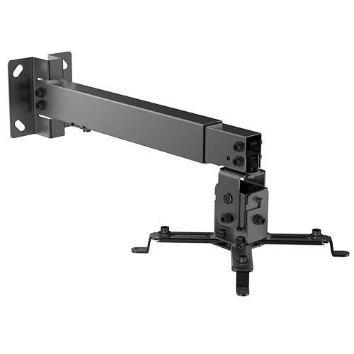 BRATECK Universal Wall & Ceiling Projector Bracket. Tilt: -15~+15, Swivel: -8~+8. Adjustable height/length 430-650mm. Cable management system. Max load: 20kg. CDPRB-2G