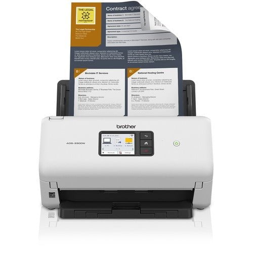 Brother ADS-3300W Cordless Sheetfed Scanner - 600 x 600 dpi Optical - 48-bit Color - 40 ppm (Mono) - 40 ppm (Color) - PC Free Scanning - Duplex Scanning - USB IM5484400