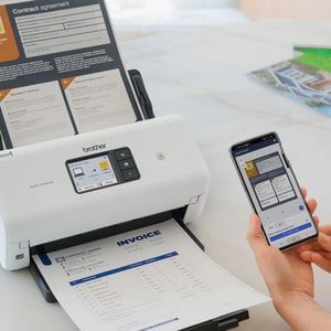 Brother ADS-3300W Cordless Sheetfed Scanner - 600 x 600 dpi Optical - 48-bit Color - 40 ppm (Mono) - 40 ppm (Color) - PC Free Scanning - Duplex Scanning - USB IM5484400