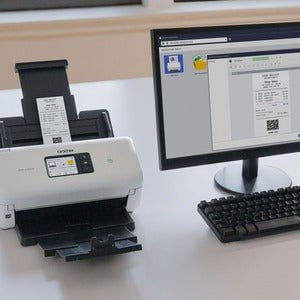 Brother ADS-3300W Cordless Sheetfed Scanner - 600 x 600 dpi Optical - 48-bit Color - 40 ppm (Mono) - 40 ppm (Color) - PC Free Scanning - Duplex Scanning - USB IM5484400