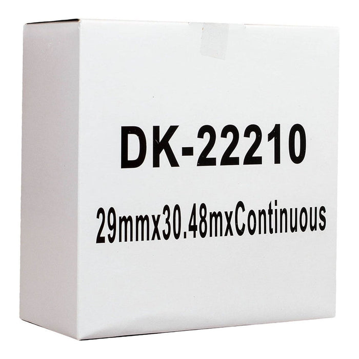 Brother DK 22210 Compatible P-Touch Paper Tape 29mm x 30mt FPIDK22210