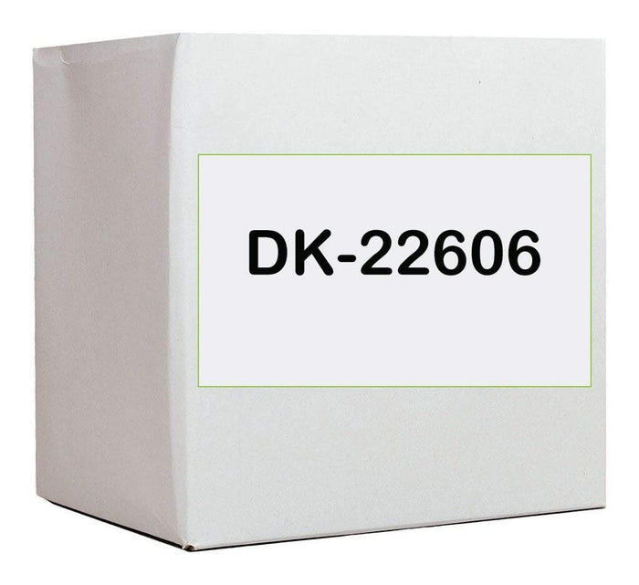 Brother DK 22606 Compatible Paper Tape 62mm x 15mt Black on Yellow FPIDK22606