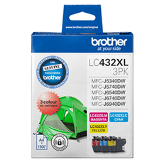 Brother LC432XL 3-Colour Original Ink (C, M, Y) DSB432XLCMY