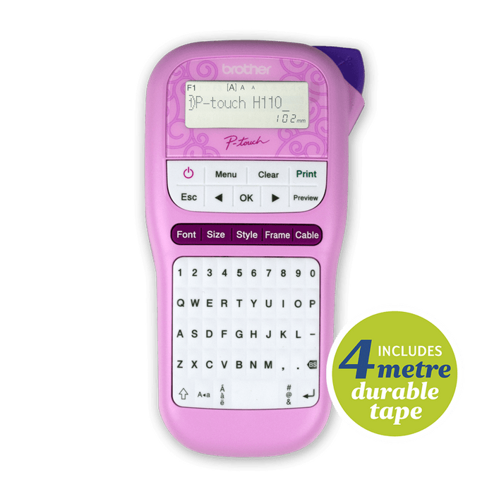 Brother PTH110 / PTH 110 PTouch Label Maker, Pink DSBPT110PK