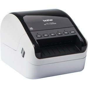 Brother QL-1110NWB Desktop Direct Thermal Printer - Monochrome - Label Print - Ethernet - USB - Bluetooth - 3 m Print Length - 101.60 mm (4") Print Width - 110 mm/s Mono - 300 x 300 dpi - Wireless LAN - 103.60 mm Label Width IM4140250