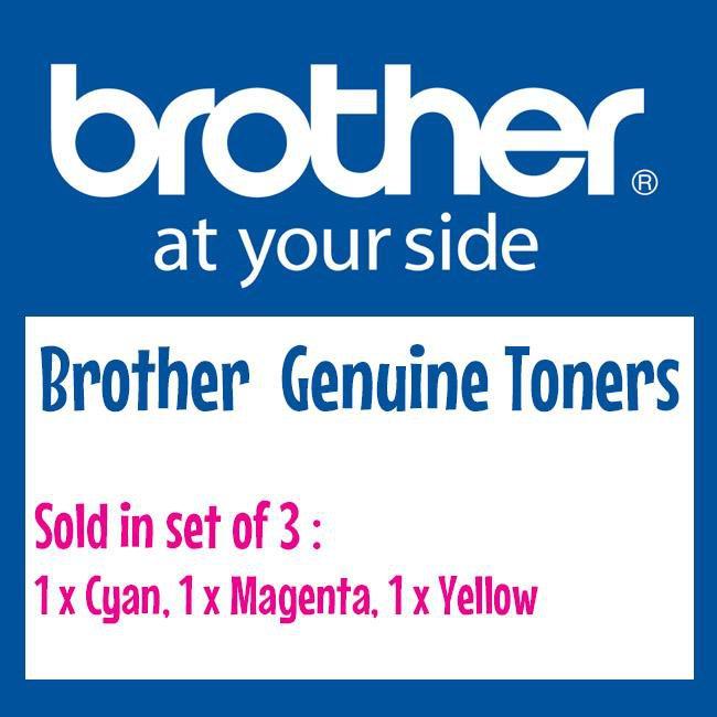 Brother TN255 / TN 255 Genuine Toner - FULL SET DSBN255SET