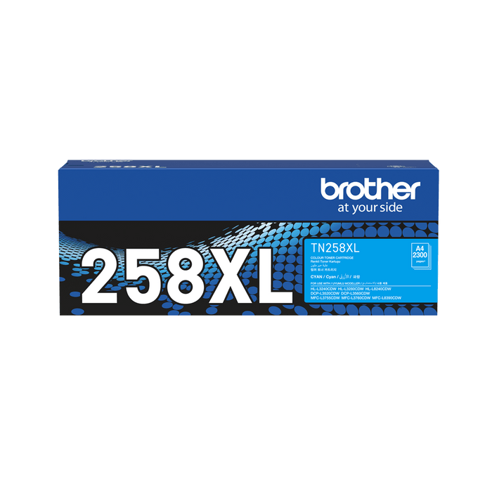 Brother TN258XL Genuine Cyan Toner Cartridge DSBN258XLC
