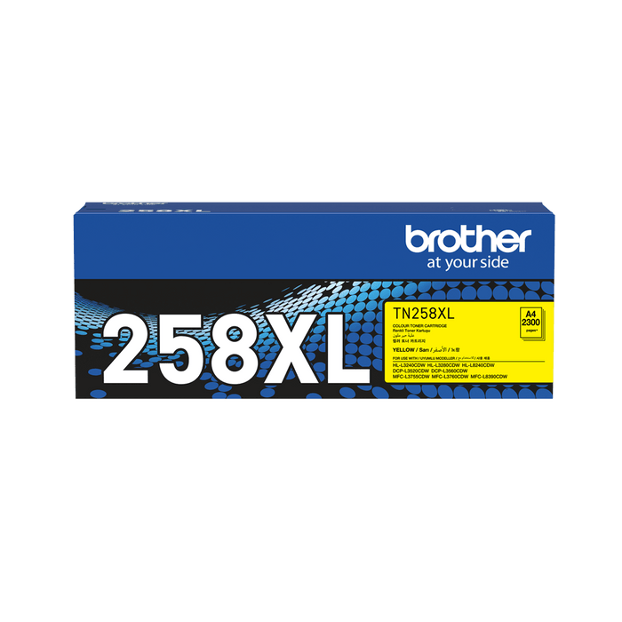 Brother TN258XL Genuine Yellow Toner Cartridge DSBN258XLY