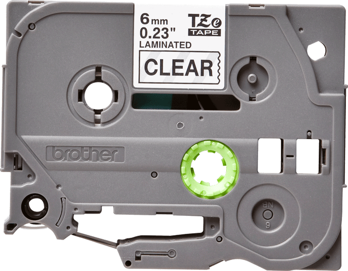 Brother TZe111 6mm TZ Tape Black on Clear DSBTZ111