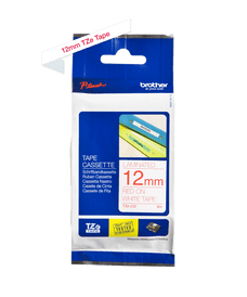 Brother TZe232 12mm TZ Tape Red on White DSBTZ232