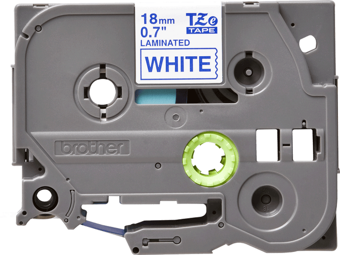 Brother TZe243 18mm TZ Tape Blue on White DSBTZ243