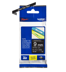Brother TZe325 9mm TZ Tape White on Black DSBTZ325