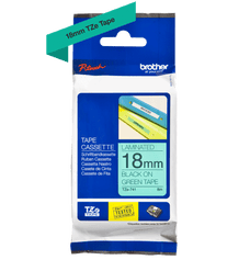 Brother TZe741 18mm TZ Tape Black on Green DSBTZ741