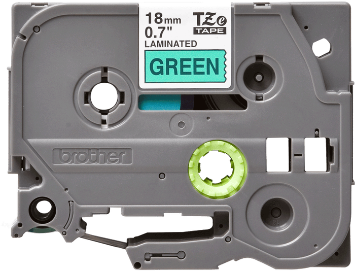 Brother TZe741 18mm TZ Tape Black on Green DSBTZ741