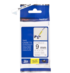 Brother TZeFX221 9mm Flexible Tape Black on White DSBTZFX221