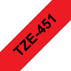 Brother TZEFX451 Black on Red Tape DSBTZEFX451