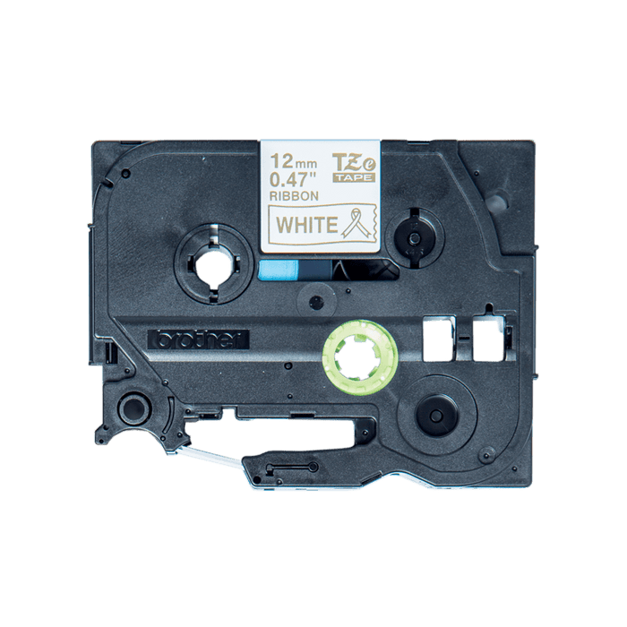 Brother TZeR234 12mm Non Adhesive Ribbon Gold on White DSBTZR234