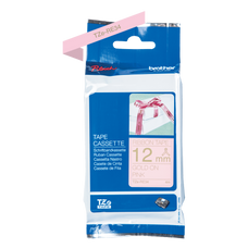 Brother TZeRE34 12mm Non Adhesive Ribbon Gold on Pink DSBTZRE34
