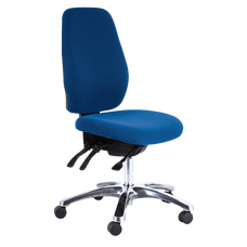 Buro Aura Ergo+ High Back Ergonomic Office Chair - Aluminium Base Blue BS119HB-61+PC068