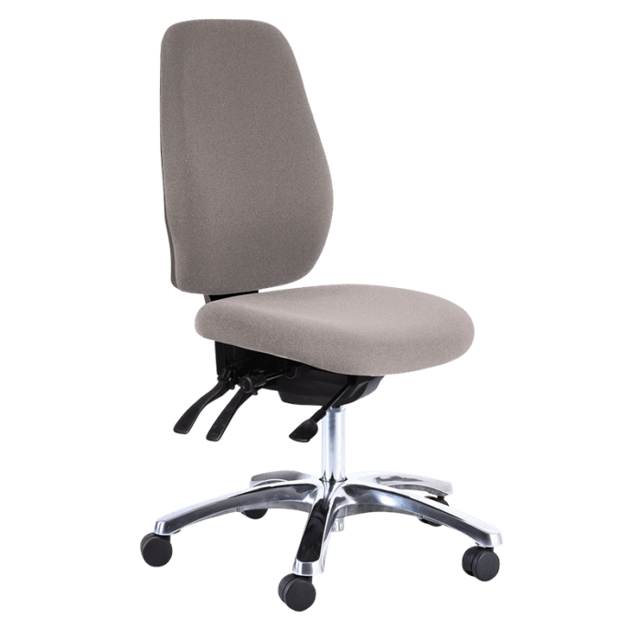 Buro Aura Ergo+ High Back Ergonomic Office Chair - Aluminium Base Charcoal BS119HB-62+PC068