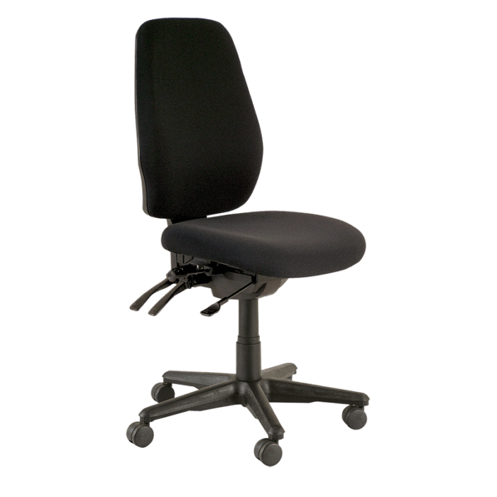 Buro Aura Ergo+ High Back Ergonomic Office Chair Black / Black Nylon / Ready to Assemble BS119HB-63