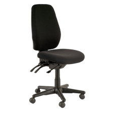Buro Aura Ergo+ High Back Ergonomic Office Chair - Nylon Base, Black Fabric BS119HB-63-PRO