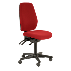 Buro Aura Ergo+ High Back Ergonomic Office Chair Red / Black Nylon / Ready to Assemble BS119HB-66