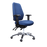 Buro Aura Ergo+ High Back Ergonomic Office Chair, with Armrest Blue / Polished Aluminium / Assembled - Delivery to commercial address BS119HB-61+180-3+PC068-AS-COM