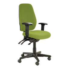Buro Aura Ergo+ High Back Ergonomic Office Chair with Armrest, Nylon Base, Green Fabric BS119HB-64+180-3