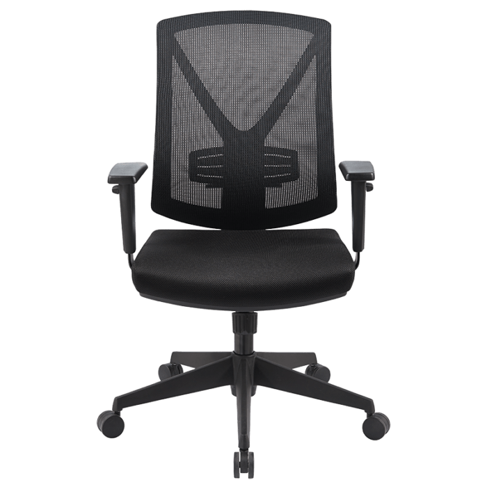 Buro Brio II High Mesh Back Lumbar Support Executive Chair -  Black Nylon or Polished Aluminium Base Black Nylon / Ready to Assemble BS175A-M3