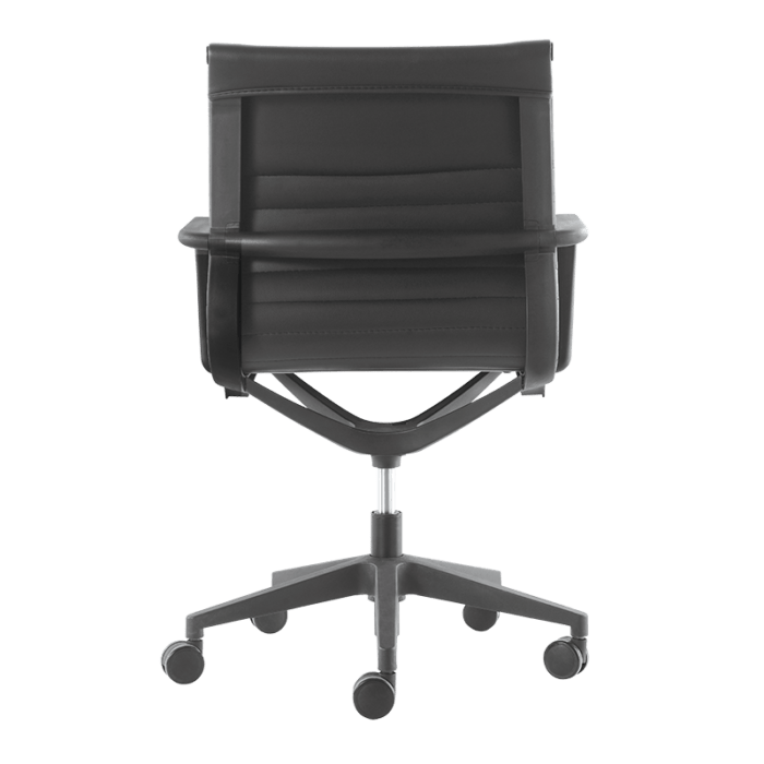Buro Diablo Mid Back Office Chair With Armrests Grey Fabric Mesh Upholstery - Black Nylon or Polished Aluminium Base
