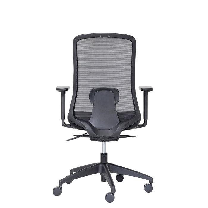 Buro Elan Office Chair, Black Mesh Back With Fabric Seat - With / Without Armrests and Headrest