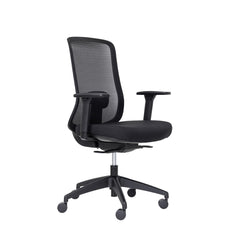 Buro Elan Office Chair, Black Mesh Back With Fabric Seat - With / Without Armrests and Headrest