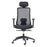 Buro Elan Office Chair, Black Mesh Back With Fabric Seat - With / Without Armrests and Headrest With Armrests and Headrest BS159-M3+159-ARM-BLK+159-HREST-BLK