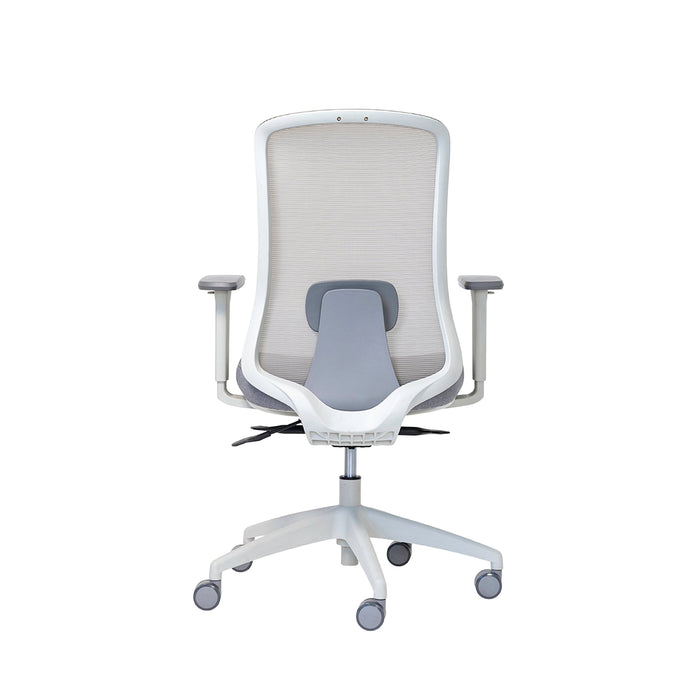 Buro Elan Office Chair, Light Grey Mesh Back With Fabric - With / Without Armrests and Headrest