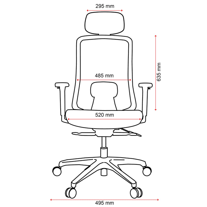 Buro Elan Office Chair, Light Grey Mesh Back With Fabric - With / Without Armrests and Headrest